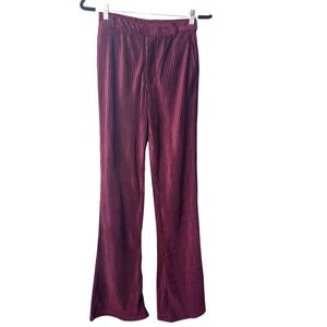 Urban Outfitters Corduroy Pants Flare Leg Burgundy Casual Size 0‎
